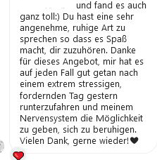 mir hat es auf jeden Fall gut getan gestern runterzufahren und meinem Nervensystem die Möglichkeit zu geben, sich zu beruhigen
